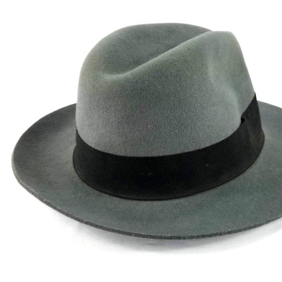 H&M Divided Wool Hat Fedora Wool Gray/Black - Picture 3 of 5
